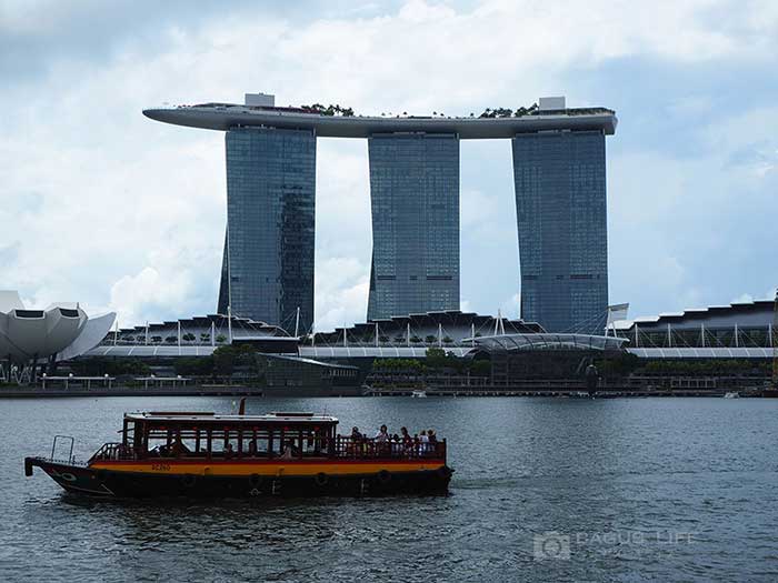 徒歩 マーライオン公園からマリーナベイサンズへ 他の移動手段あり